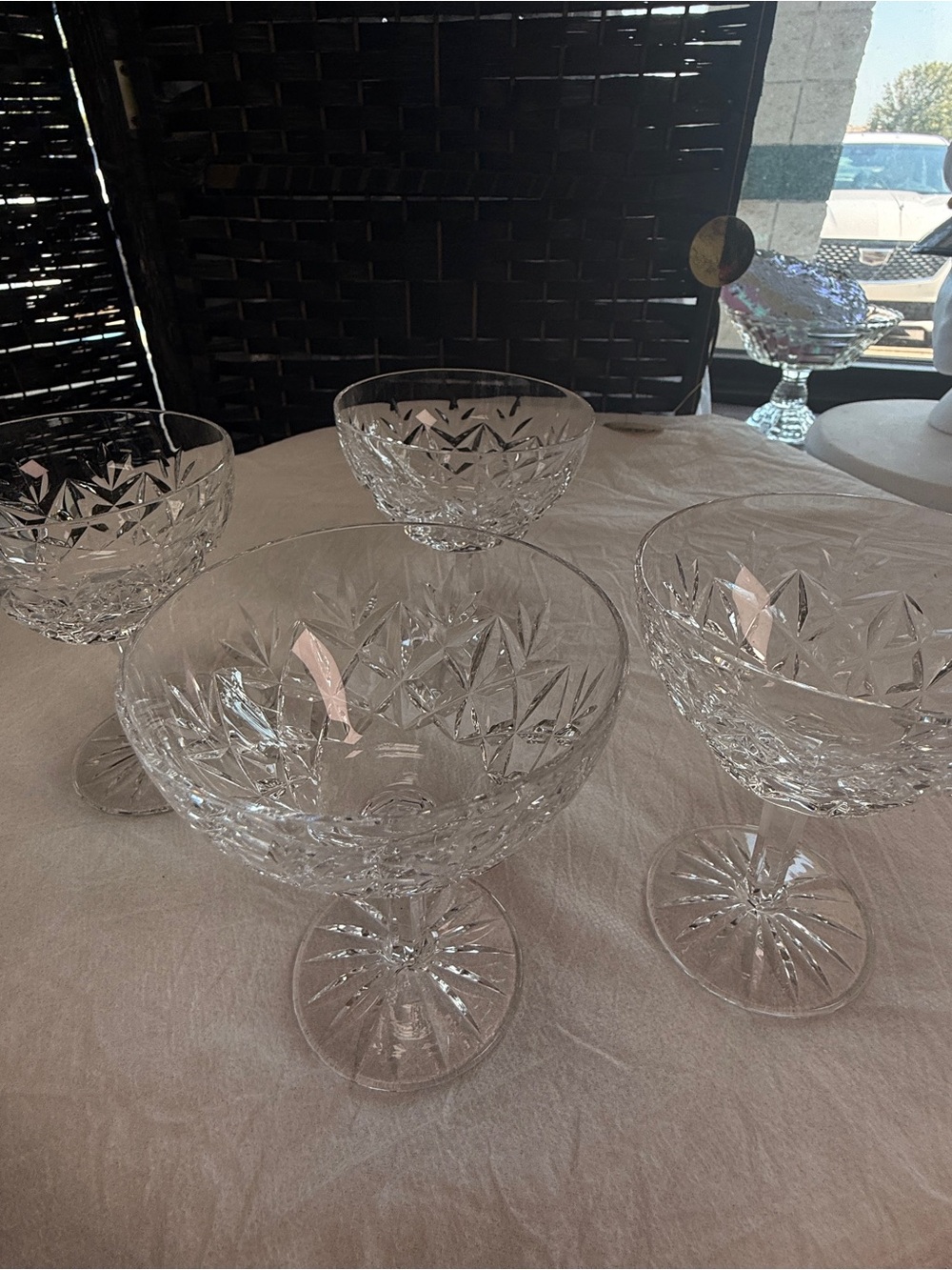 Vintage Waterford Crystal Champagne Coupes / Sherbet Glasses - Set of 4